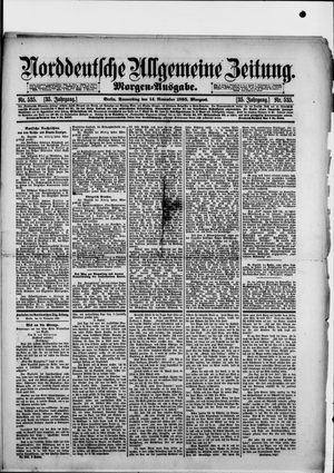 Norddeutsche allgemeine Zeitung on Nov 14, 1895
