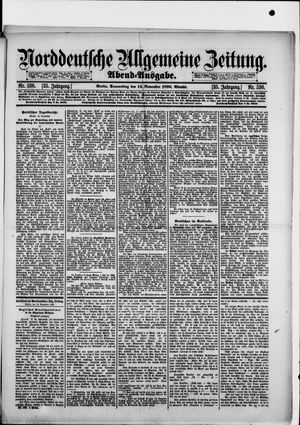 Norddeutsche allgemeine Zeitung on Nov 14, 1895