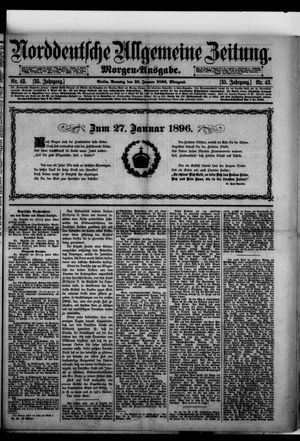 Norddeutsche allgemeine Zeitung on Jan 26, 1896