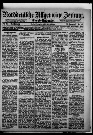 Norddeutsche allgemeine Zeitung on May 4, 1896