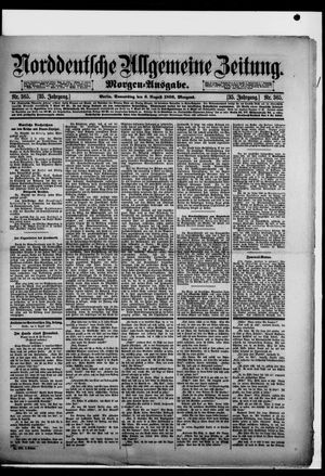 Norddeutsche allgemeine Zeitung vom 06.08.1896
