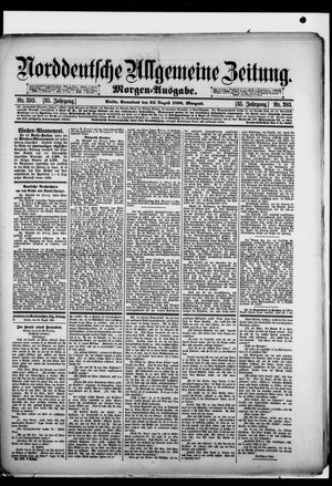 Norddeutsche allgemeine Zeitung vom 22.08.1896