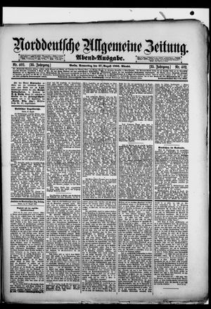 Norddeutsche allgemeine Zeitung vom 27.08.1896