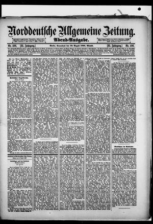 Norddeutsche allgemeine Zeitung vom 29.08.1896