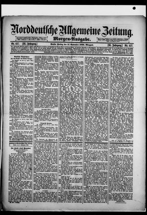 Norddeutsche allgemeine Zeitung vom 11.09.1896