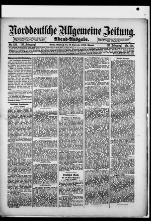 Norddeutsche allgemeine Zeitung vom 16.09.1896