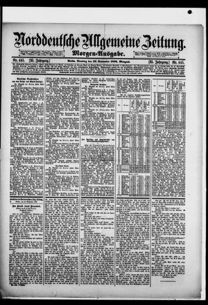 Norddeutsche allgemeine Zeitung vom 22.09.1896