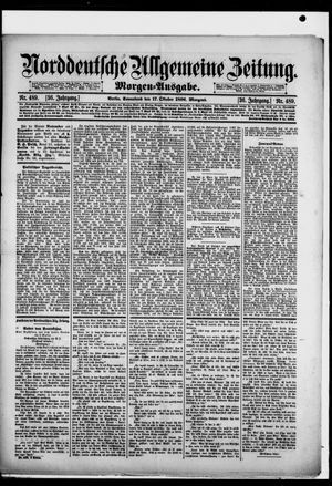 Norddeutsche allgemeine Zeitung on Oct 17, 1896