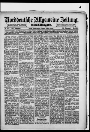 Norddeutsche allgemeine Zeitung vom 09.11.1896