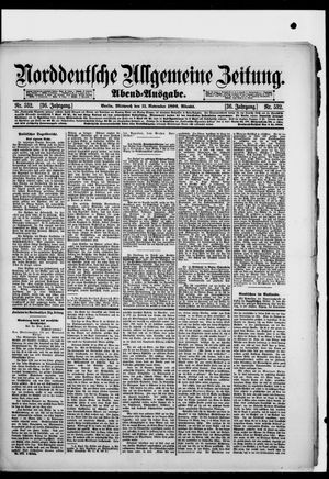 Norddeutsche allgemeine Zeitung vom 11.11.1896