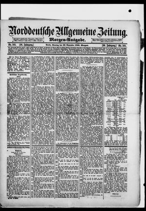 Norddeutsche allgemeine Zeitung vom 29.11.1896