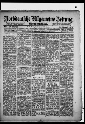 Norddeutsche allgemeine Zeitung on Jan 4, 1897