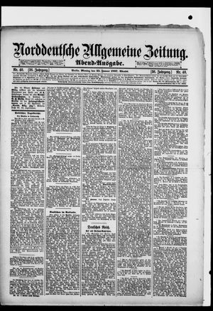 Norddeutsche allgemeine Zeitung vom 25.01.1897