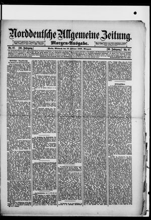Norddeutsche allgemeine Zeitung vom 10.02.1897