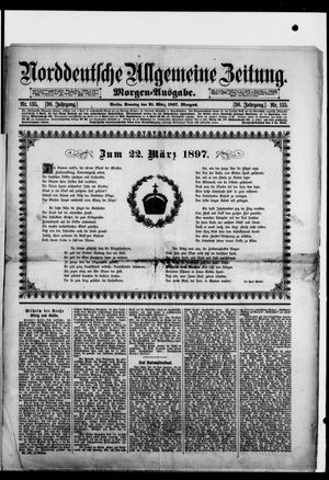 Norddeutsche allgemeine Zeitung on Mar 21, 1897