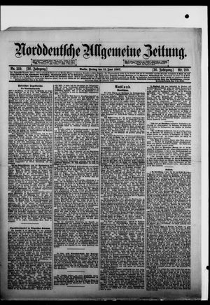 Norddeutsche allgemeine Zeitung vom 11.06.1897