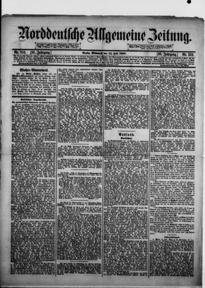 Norddeutsche allgemeine Zeitung on Jul 14, 1897