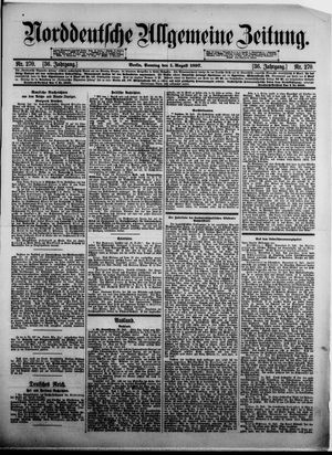 Norddeutsche allgemeine Zeitung vom 01.08.1897