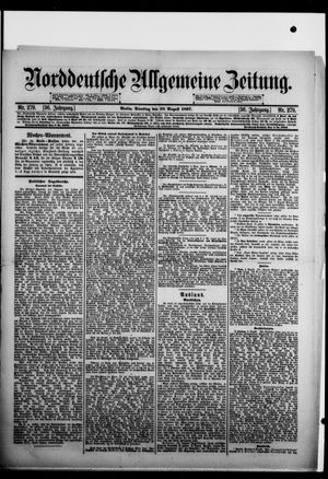Norddeutsche allgemeine Zeitung vom 10.08.1897