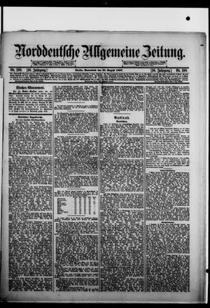 Norddeutsche allgemeine Zeitung vom 21.08.1897