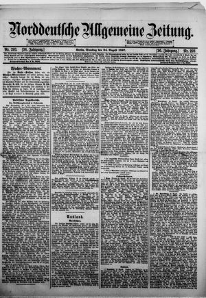 Norddeutsche allgemeine Zeitung vom 24.08.1897