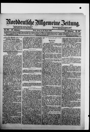 Norddeutsche allgemeine Zeitung vom 27.08.1897