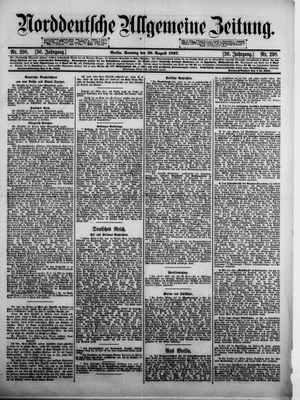 Norddeutsche allgemeine Zeitung on Aug 29, 1897
