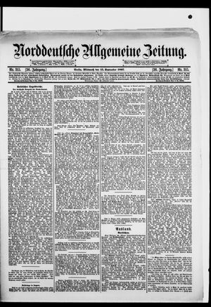 Norddeutsche allgemeine Zeitung vom 15.09.1897