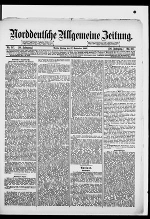 Norddeutsche allgemeine Zeitung vom 17.09.1897