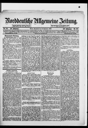 Norddeutsche allgemeine Zeitung vom 18.09.1897