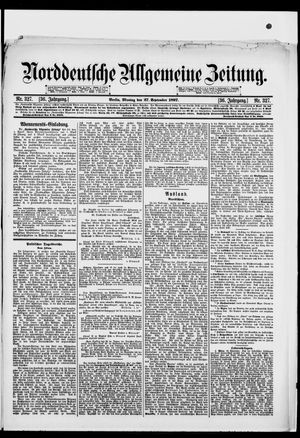Norddeutsche allgemeine Zeitung on Sep 27, 1897
