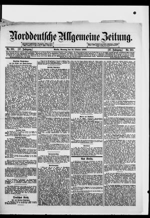 Norddeutsche allgemeine Zeitung vom 31.10.1897