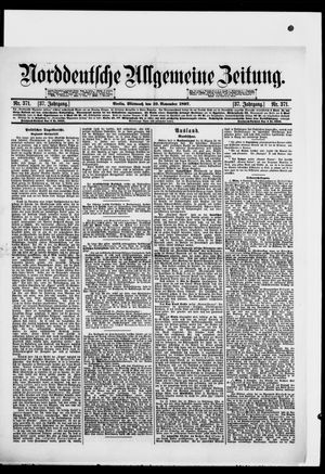 Norddeutsche allgemeine Zeitung vom 10.11.1897