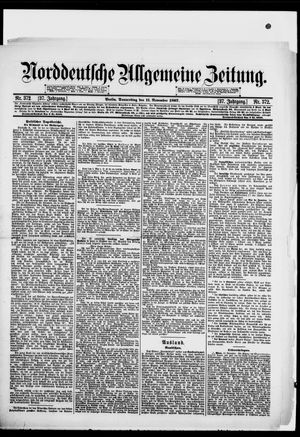 Norddeutsche allgemeine Zeitung vom 11.11.1897