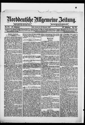 Norddeutsche allgemeine Zeitung vom 12.11.1897