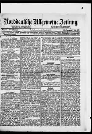 Norddeutsche allgemeine Zeitung vom 14.11.1897