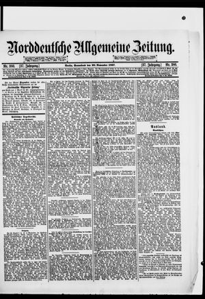 Norddeutsche allgemeine Zeitung vom 20.11.1897
