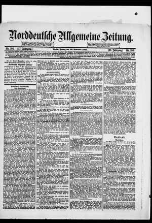 Norddeutsche allgemeine Zeitung vom 26.11.1897