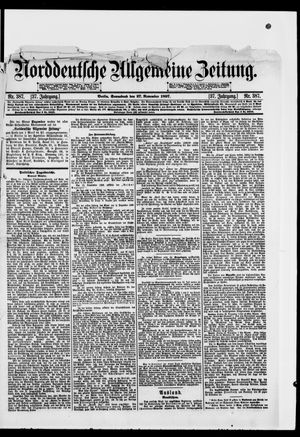 Norddeutsche allgemeine Zeitung vom 27.11.1897
