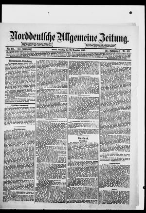 Norddeutsche allgemeine Zeitung vom 21.12.1897