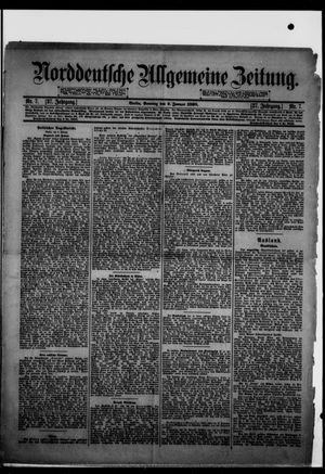 Norddeutsche allgemeine Zeitung vom 09.01.1898