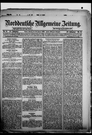 Norddeutsche allgemeine Zeitung vom 23.01.1898