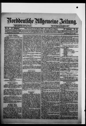 Norddeutsche allgemeine Zeitung on Feb 27, 1898