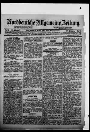 Norddeutsche allgemeine Zeitung on Mar 13, 1898