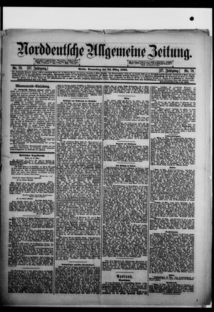 Norddeutsche allgemeine Zeitung on Mar 24, 1898