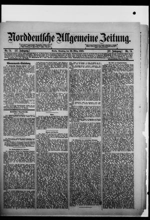 Norddeutsche allgemeine Zeitung on Mar 29, 1898