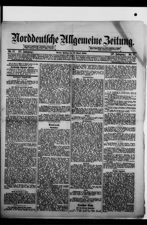 Norddeutsche allgemeine Zeitung on Apr 15, 1898