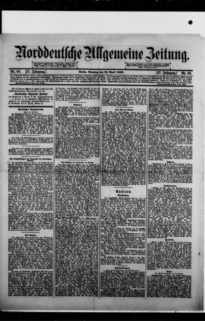 Norddeutsche allgemeine Zeitung on Apr 19, 1898