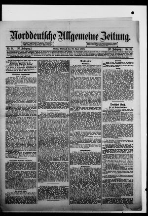 Norddeutsche allgemeine Zeitung vom 20.04.1898