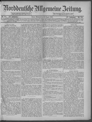 Norddeutsche allgemeine Zeitung vom 10.08.1898
